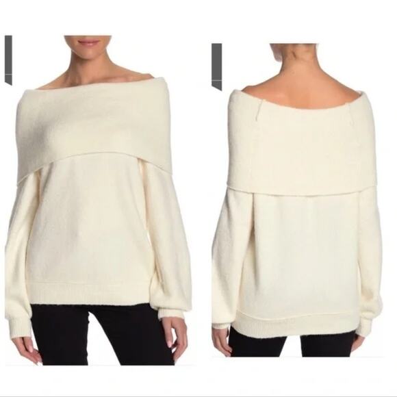 Free‎ People Echo Beach Cowl Neck Sweater Size Small Cozy Warm Chic - Picture 1 of 7